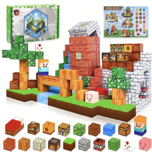 Magnetinių kaladėlių rinkinys 100vnt