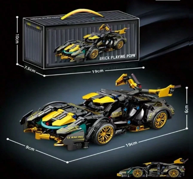 Superautomobilio Statybinių Blokų Konstruktorius (800 dalių)