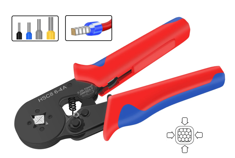 HSC8 Kabelių Antgalių Užspaudimo Replės