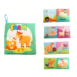 Minkšta Mokomoji Knyga Vaikams (ferma)