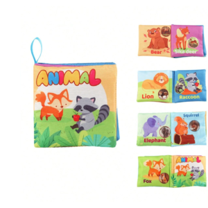 Minkšta Mokomoji Knyga Vaikams (gyvūnai)