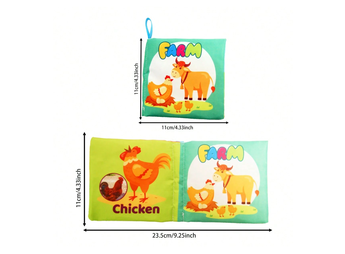 Minkšta Mokomoji Knyga Vaikams (vaisiai)