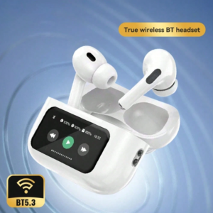 Belaidės Ausinės Su LED Liečiamu Ekranu