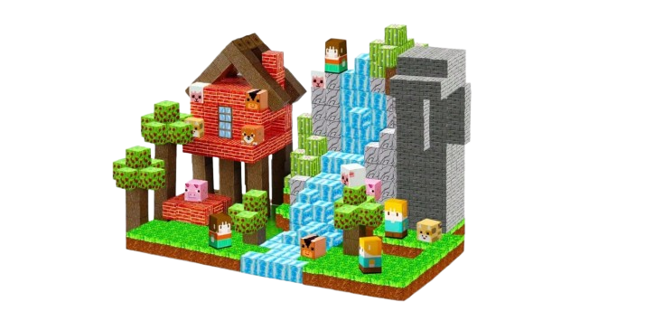 Magnetinių kaladėlių rinkinys 100vnt