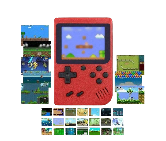 400-in-1 Nešiojama Žaidimų Konsolė (raudona)