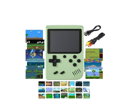 400-in-1 Nešiojama Žaidimų Konsolė (žalia)