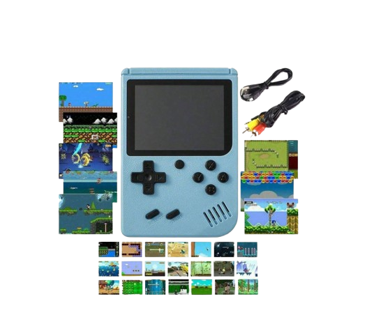 400-in-1 Nešiojama Žaidimų Konsolė (žydra)