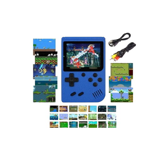 400-in-1 Nešiojama Žaidimų Konsolė (mėlyna)