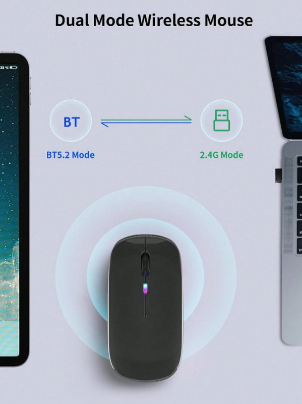 Belaidė RGB Kompiuterio Pelė (pilka)