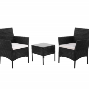 Lauko baldų komplektas Falko, juoda sp., 2 vietų