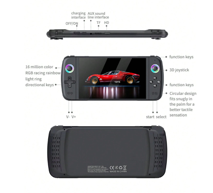Nešiojama Žaidimų Konsolė su 20 000 Žaidimų – 7" HD