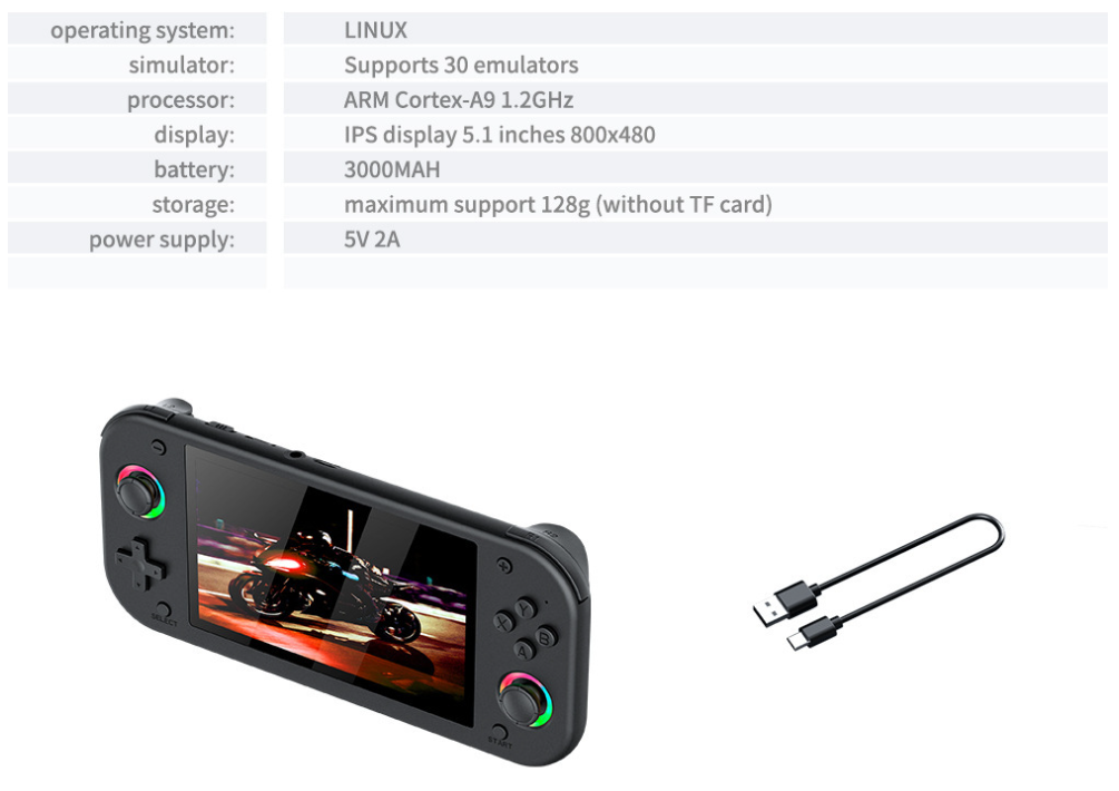 Nešiojama Žaidimų Konsolė su 20 000 Žaidimų – 5,1″ HD