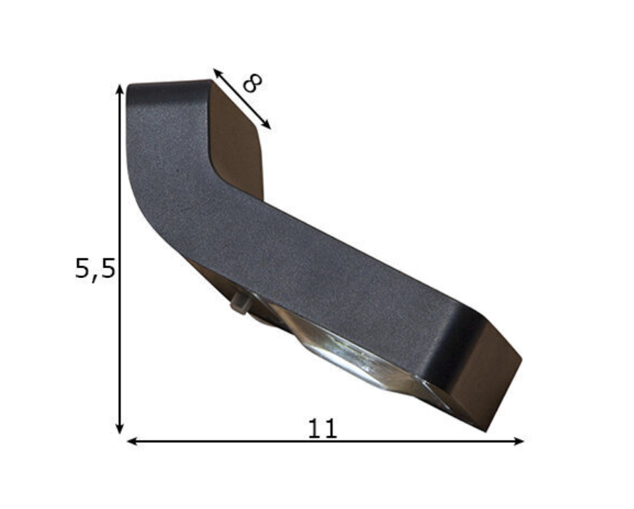 Sieninis lauko šviestuvas su saulės baterija Wally