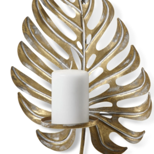 Dekoratyvinė Metalinė Sieninė Žvakidė – „Monstera“