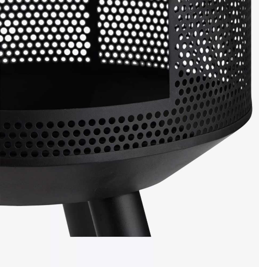 Dangrill Laužavietė su Kaminu 114 cm – Metalinis Lauko Židinys Sodui ir Terasai