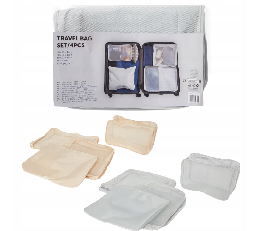 Lagamino Organizatoriai – 4 Dalių (žydra)