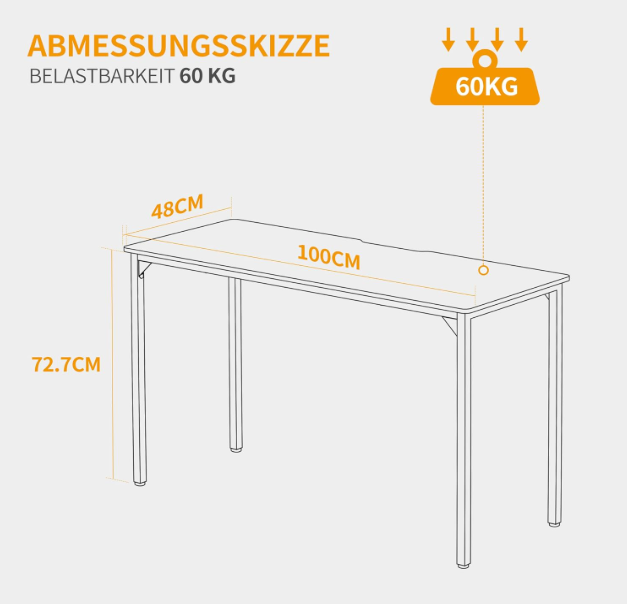Kompiuterinis Stalas – Industrinio Dizaino Darbo Stalas 40"