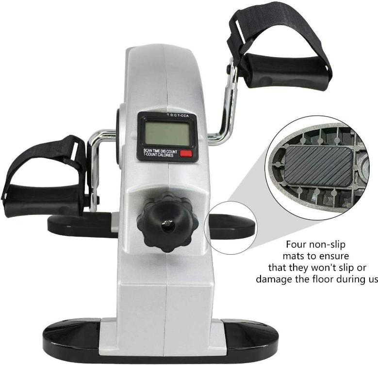 Mini pedalų treniruoklis su ekranu – kompaktiškas rankų ir kojų treniruoklis