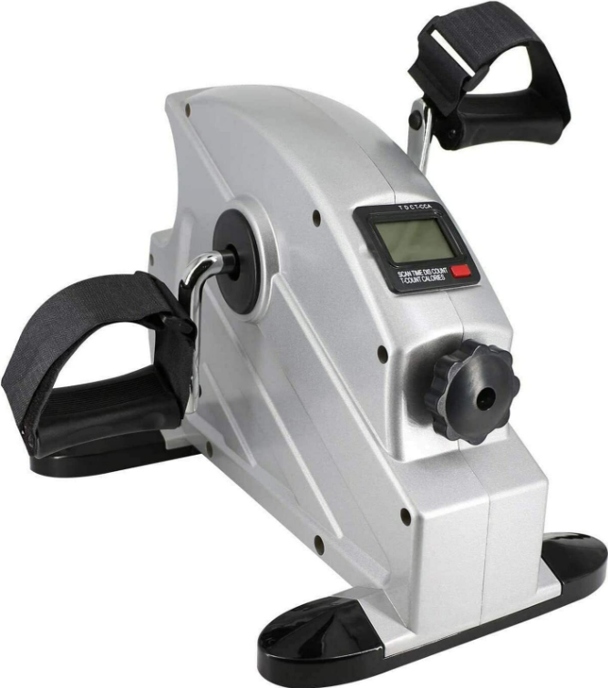 Mini pedalų treniruoklis su ekranu – kompaktiškas rankų ir kojų treniruoklis