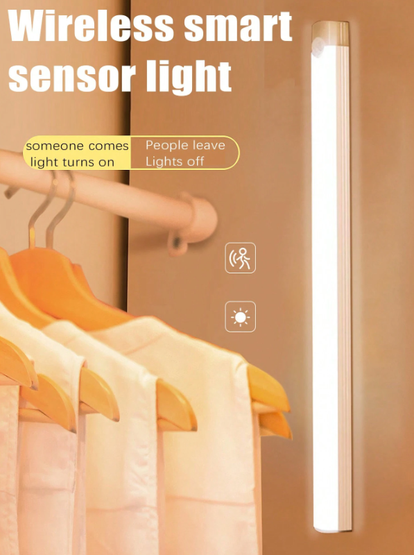 Priklijuojamas LED šviestuvas su judesio davikliu 50 cm