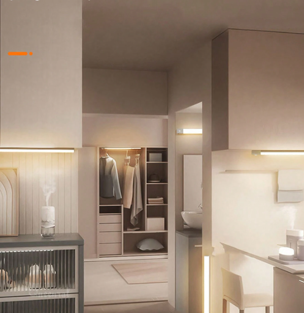 Priklijuojamas LED šviestuvas su judesio davikliu 50 cm