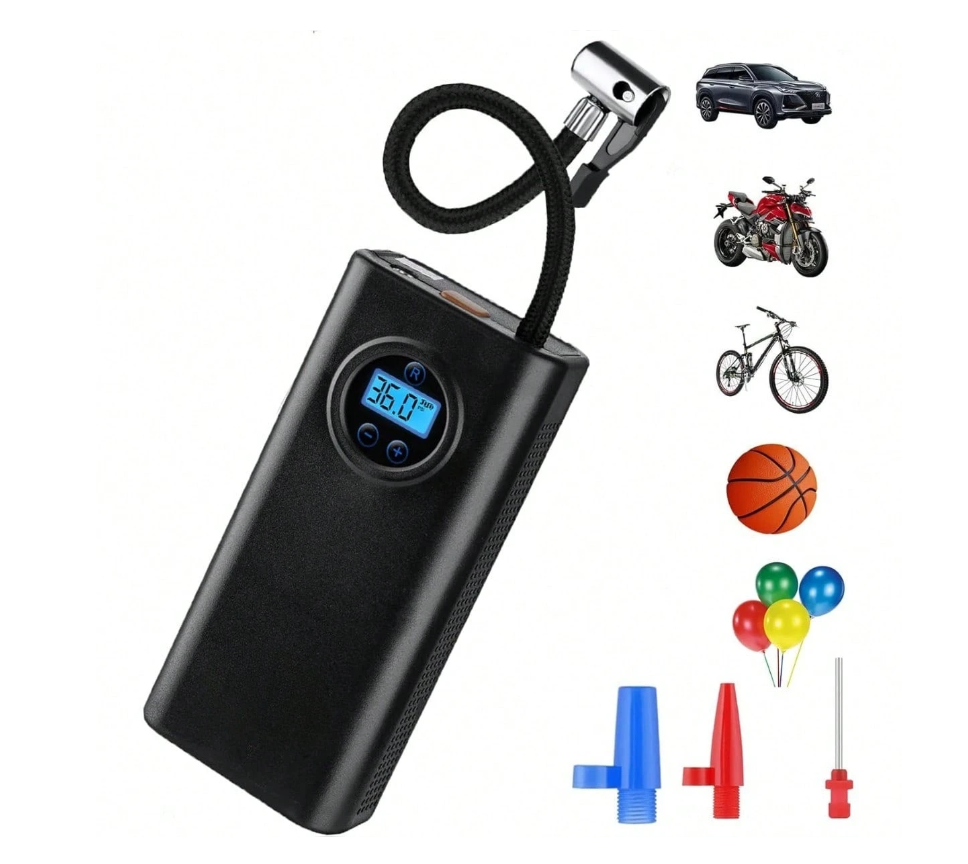 Nešiojamas Elektrinis Padangų Pripūtimo Kompresorius