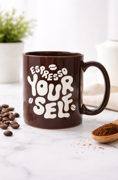 Keramikinis puodelis kavai –  „Espresso Yourself“