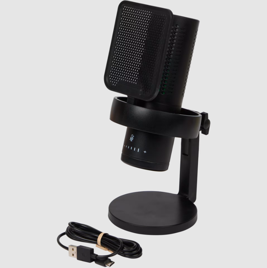 "Nor‑Tec" RGB mikrofonas – streaming mikrofonas, žaidimams