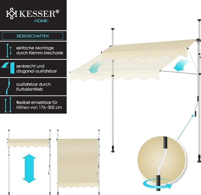 Markizė "Kesser" 250×120 cm