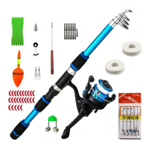 Teleskopinės meškerės komplektas – 1,8 m