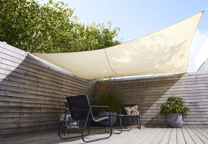 Kvadratinė markizė / saulės burė 3,6 × 3,6 m – “Genova”